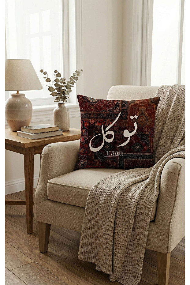 غطاء وسادة مزخرف رقمي مطبوع بتصميم مخصص بنمط عرقي مكتوب عليه تيفيكول CGH1410