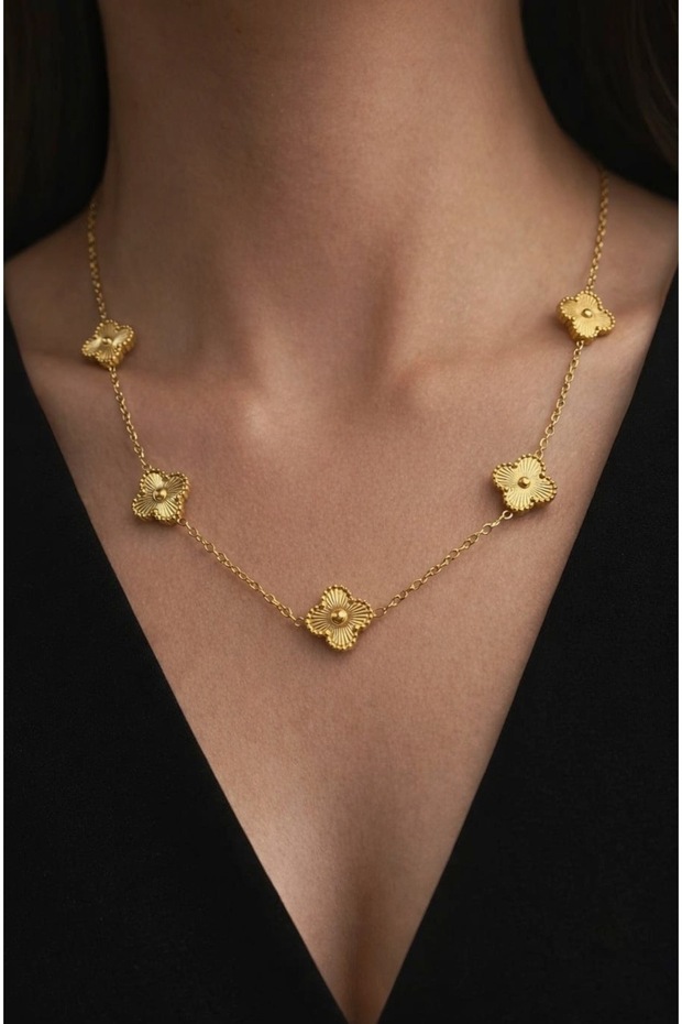 Yonca Gold Kolye