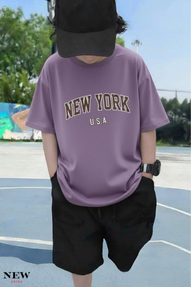 New York Usa Printed Unisex Children's T-Shirt