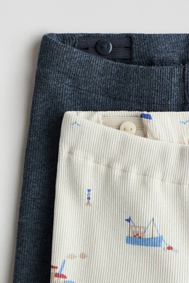 2'li Pamuklu Jarse Şort - 2