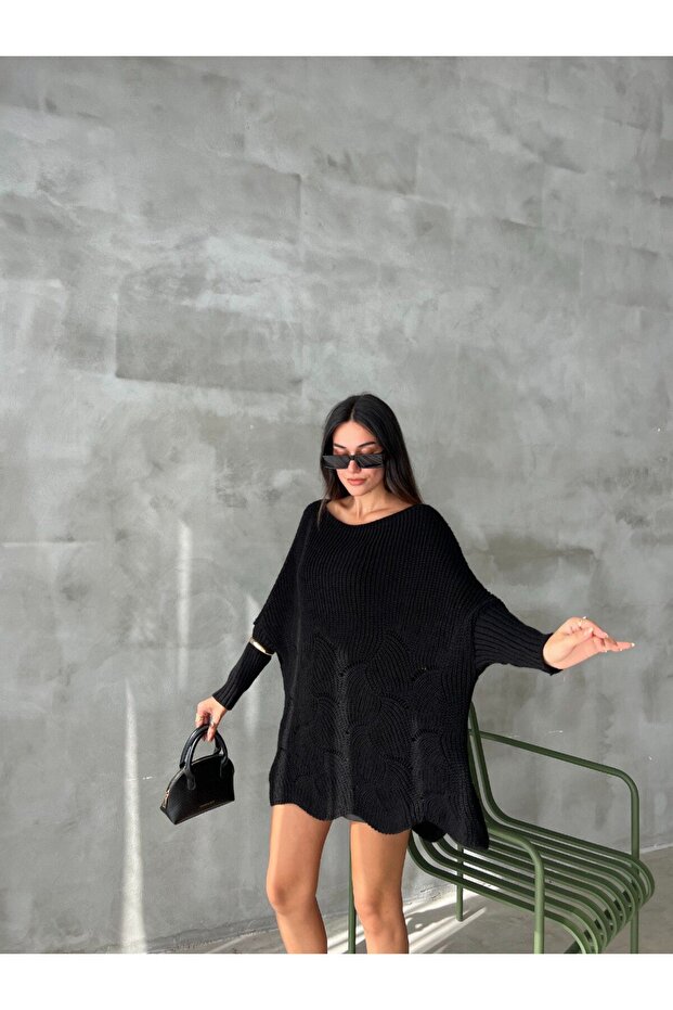 BABE SWEATER, black, with Patterned - 5