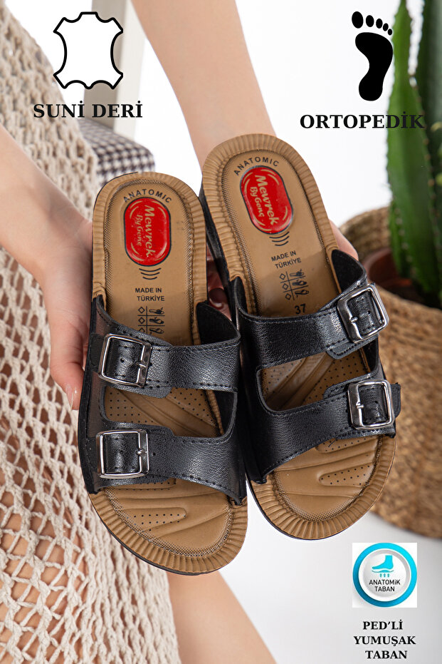 Women's Ultra Soft Soft Sole Wedge Heel Orthopedic Daily Mother Slippers with Inner Pad