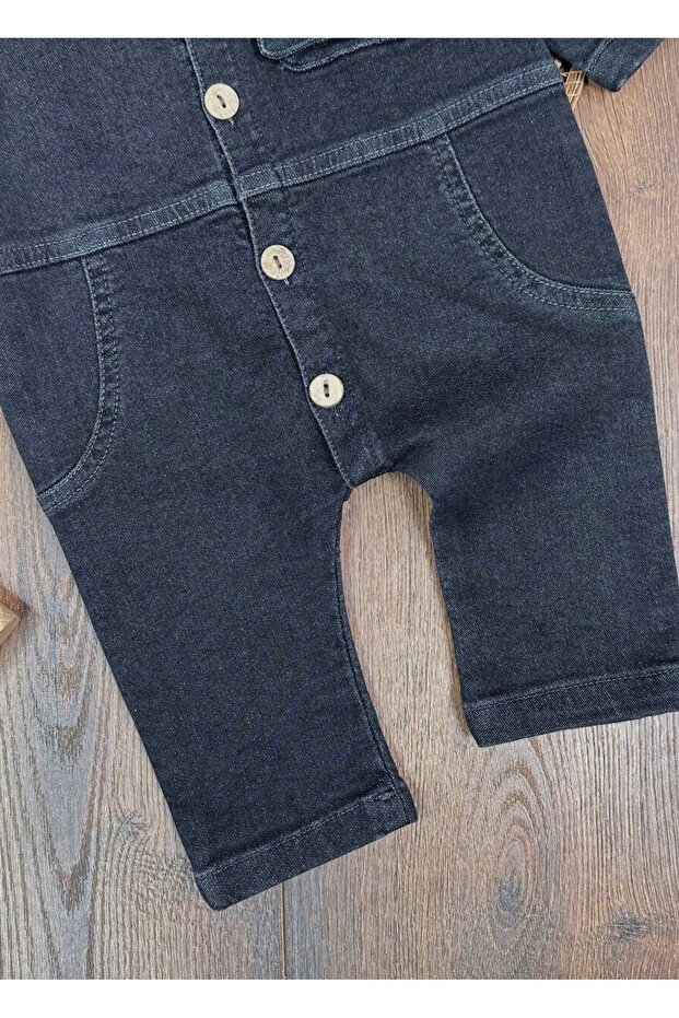 Ünisex Örme Kot Bebek Tulum - 4