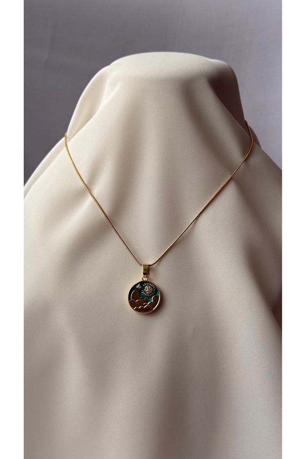 Yeşil Madalyon Kolye - 1