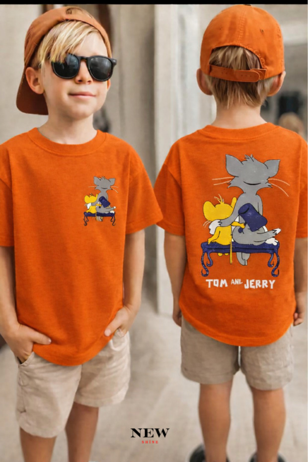 Tom and Jerry Printed Unisex Children's T-Shirt