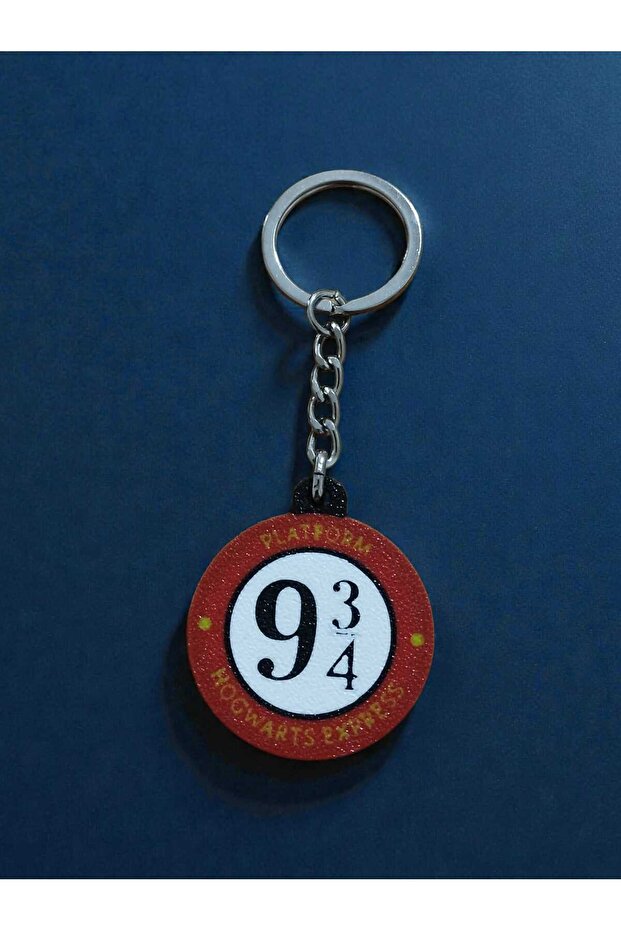 Set of 2: Platform 9 3/4 Keychain - Harry Potter Themed Platform Logo (Hogwarts Ticket)