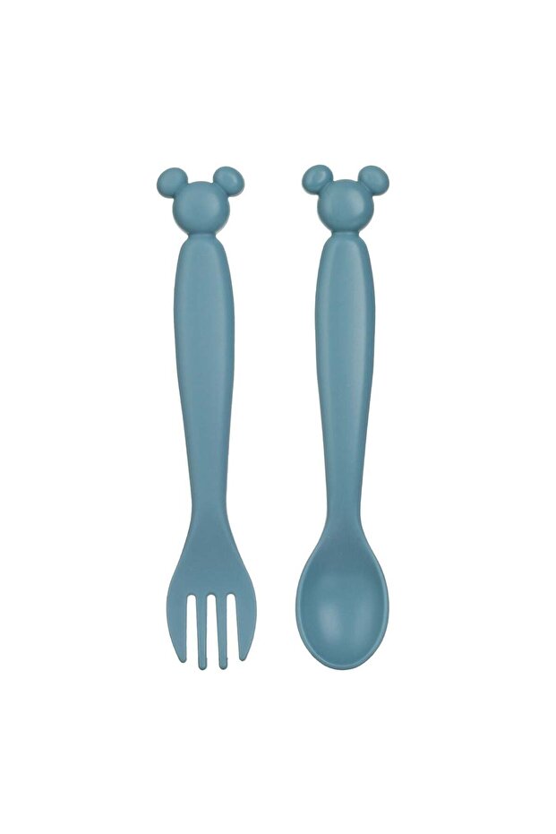 Ciel Plastic Spoon & Fork Set with Mickey Mouse Pattern 14cm - 2pcs - 1