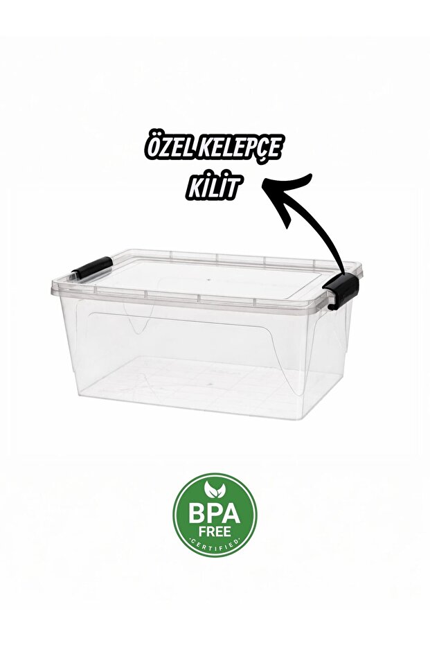 1 حاوية تخزين مستطيلة متعددة الأغراض بسعة 10 لتر - 2