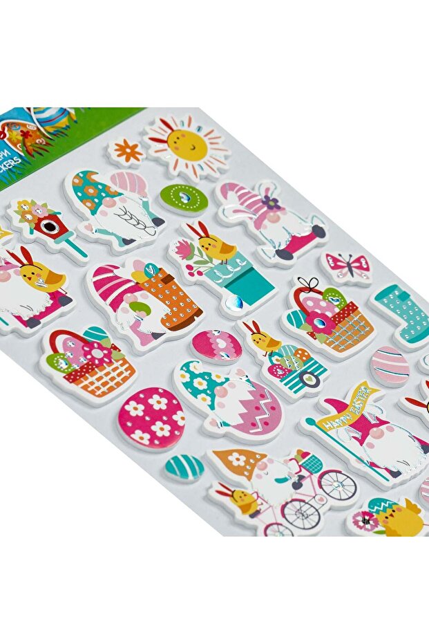 3D Gnome Easter Eggs Chicks Stickers - 31pcs - 2