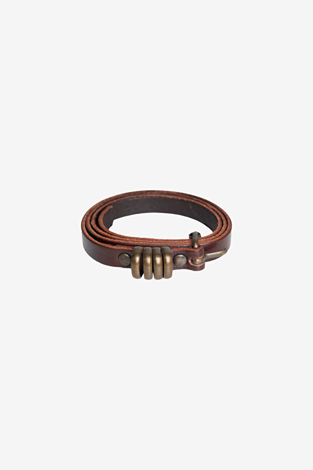 Men's Brown Leather Bracelet