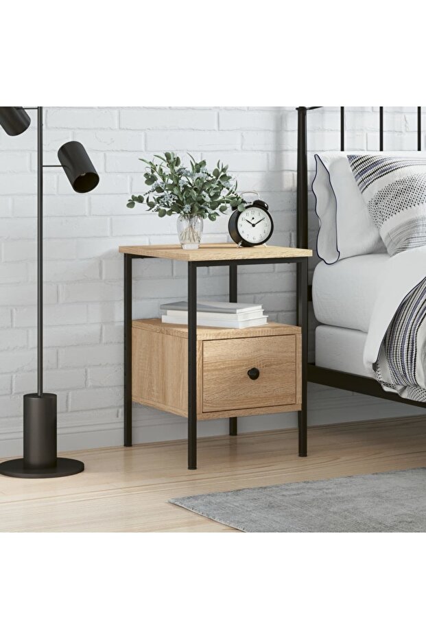 Bedside Cabinet Sonoma Oak 34x36x50 cm Engineered Wood
