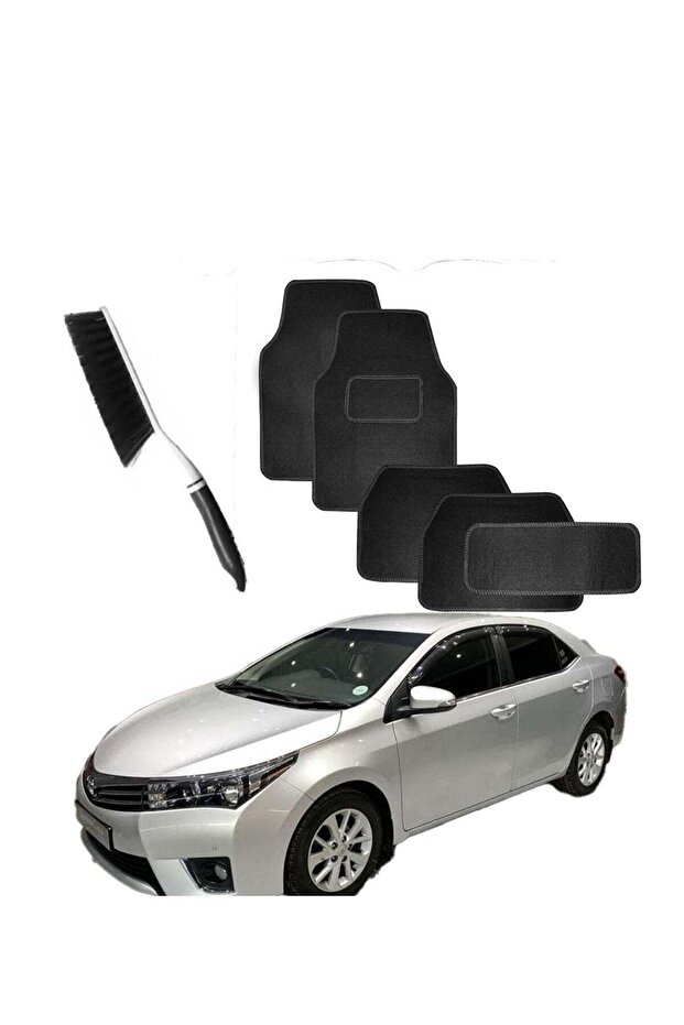 California formula-T CAR MAT FOR TOYOTA GLX 5 PIECES WITH CLEANING BRUSH