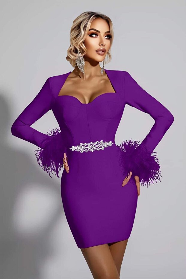 ROCHIE ELEGANTA CU PENE - 1