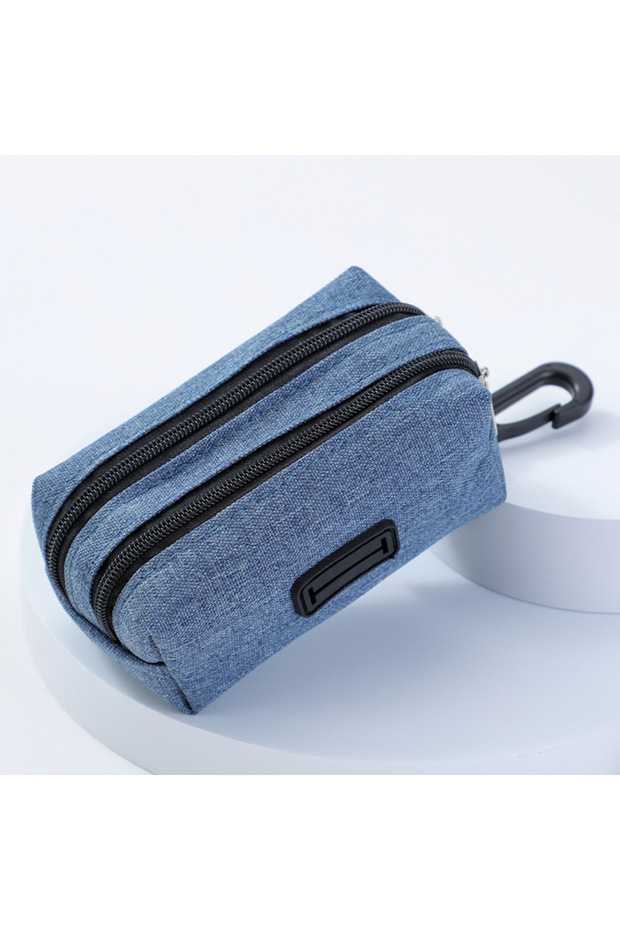 Light Blue Portable Dog Poop Bag Holder Multifunctional Pet Waste Bag Dispenser Pet Treat Bags Clean