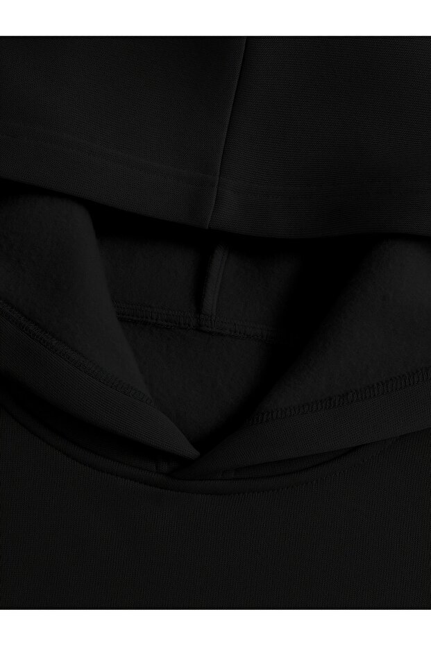 Unisex Los Angeles Baskılı Kapüşonlu Basic Oversize Swetshirt - 3