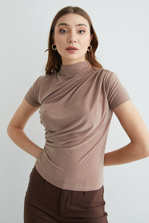 Drapeli Dik Yaka Bluz - 2