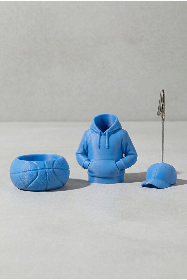 Noker Sports & Hoodie Themed Desktop Pen Holder Set | Note Holder