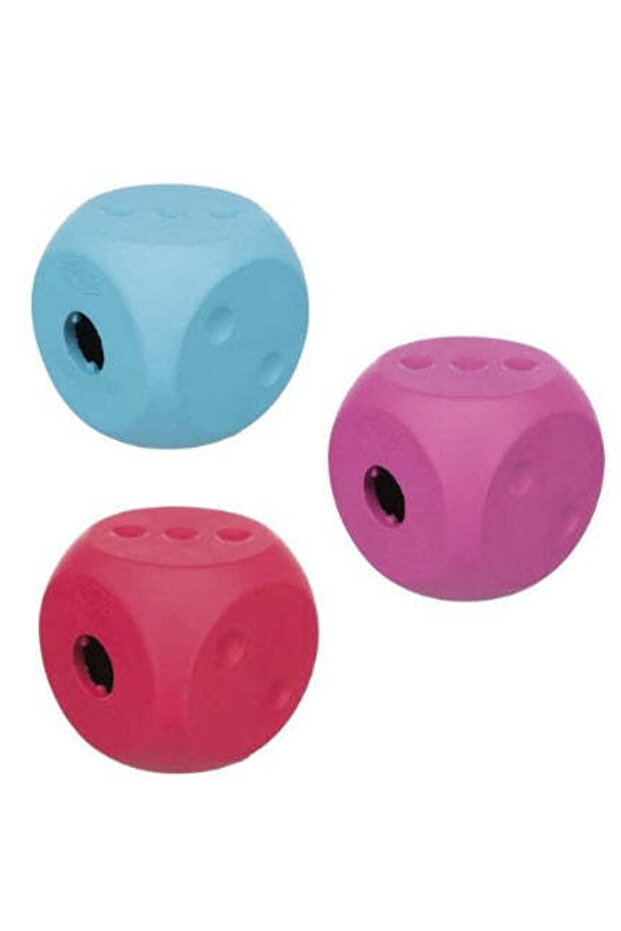 Natural Rubber Snack Cube for Dogs - BLUE/10X10X10CM