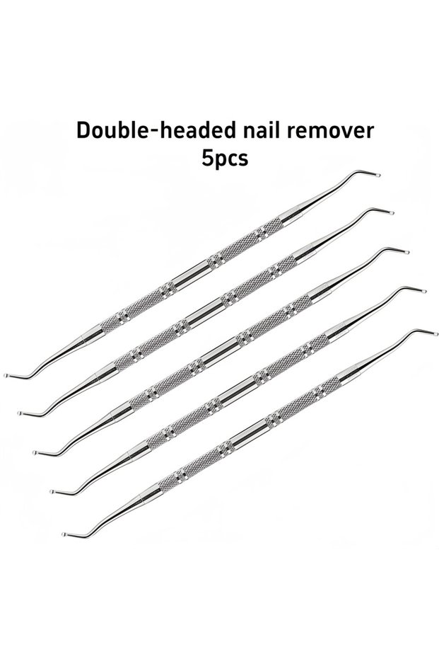 5pcs 5pcs/3pcs Stainless Steel Silvery Double-Headed Toenail Remover - Ingrown Nail Trimmer, Unscent
