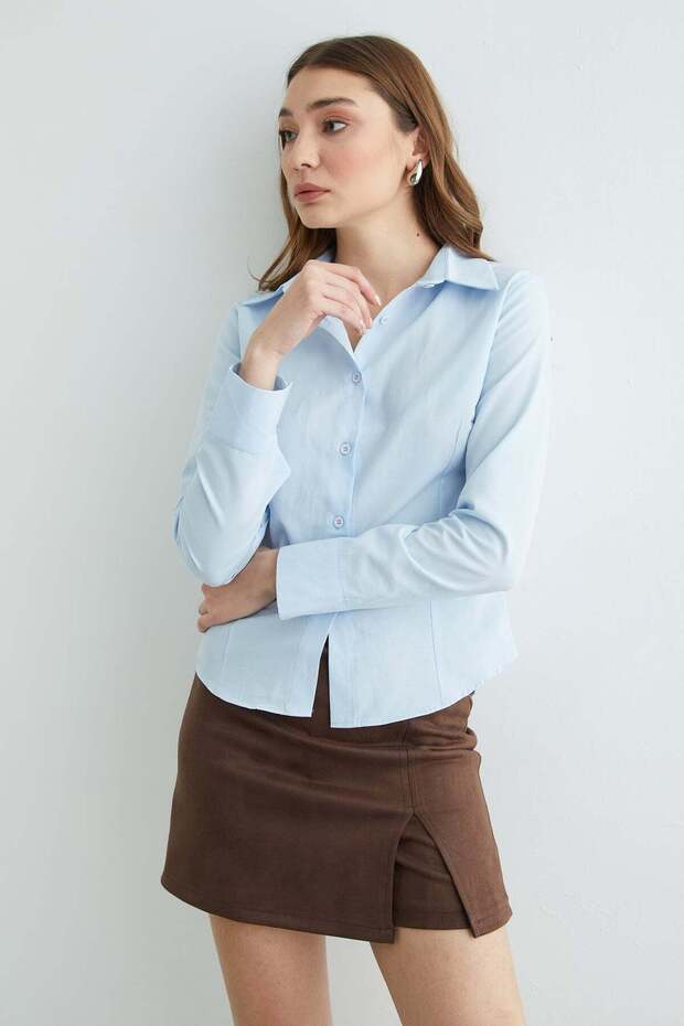 Basic Pensli Slim Fit Gömlek - 7