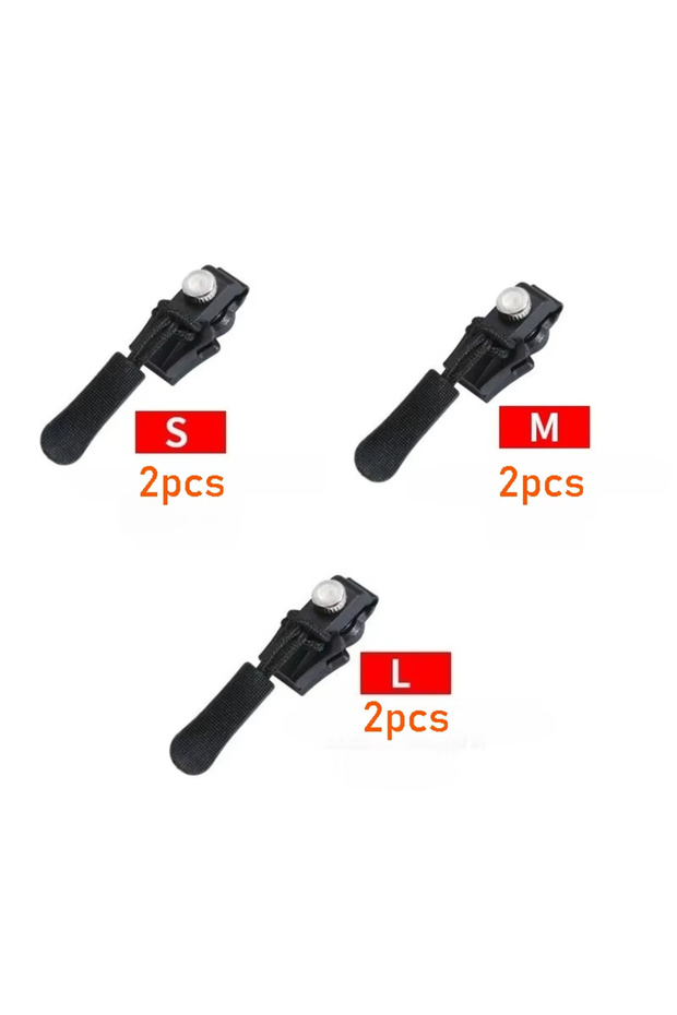 6pcs Quick Detachable Zipper Repair Kit, suitable for various sizes of zippers on clothing, luggage