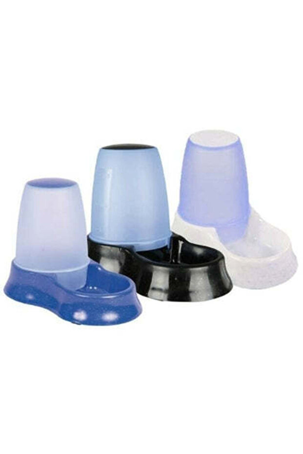 Basic Food & Water Dispenser for Cats & Dogs - BLACK/600ML