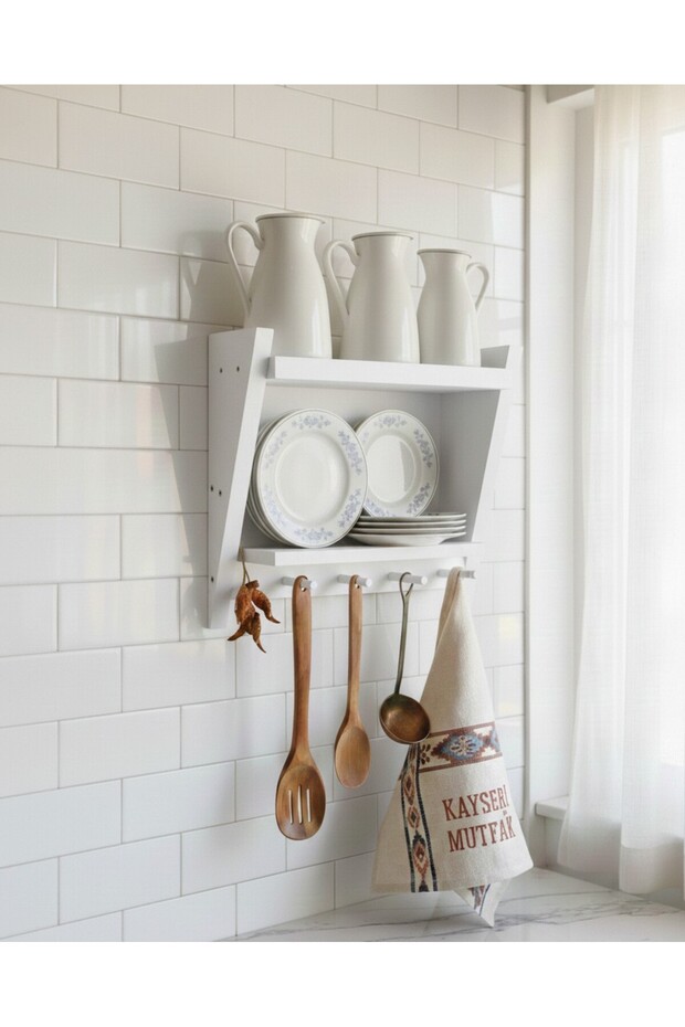 Masif ahşap raf - 1