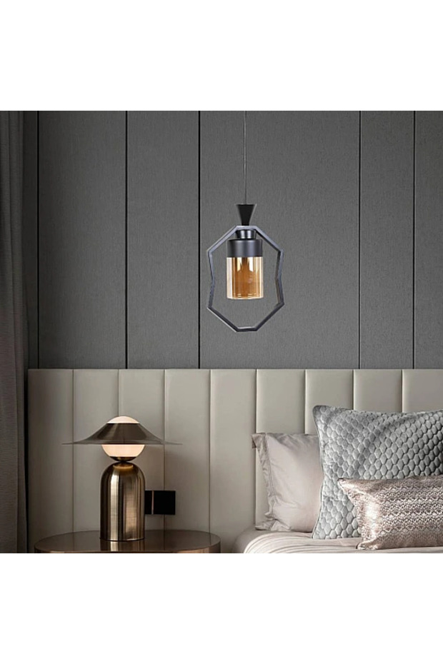 نجف علاقي مودرن اسود E27*1 - 1