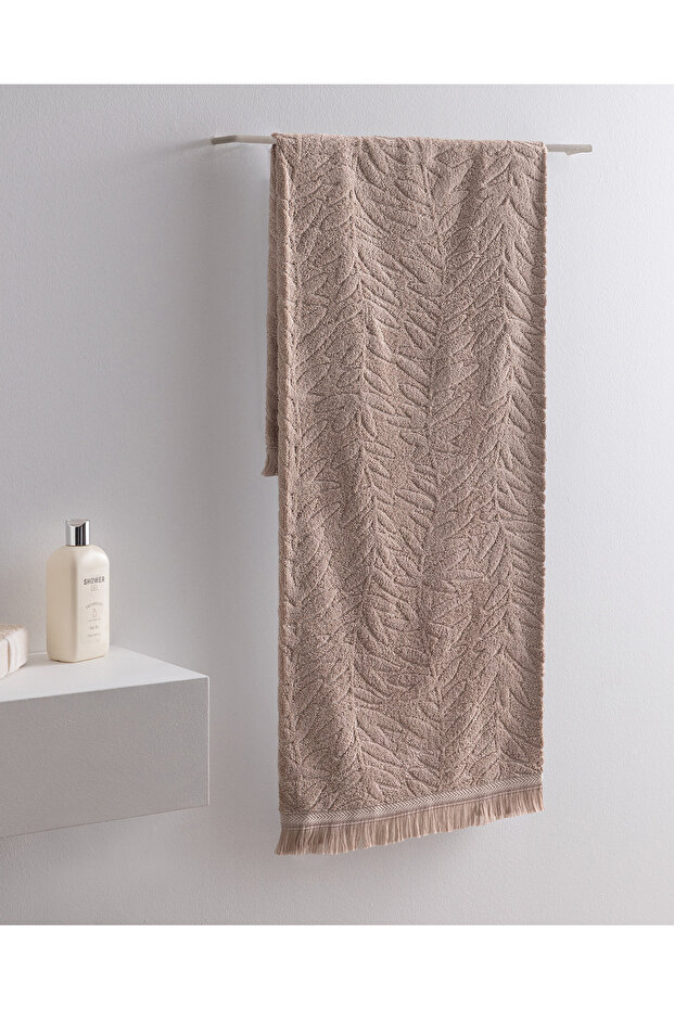 Aurole 100% Cotton Bath Towel - Beige - 70x140 cm