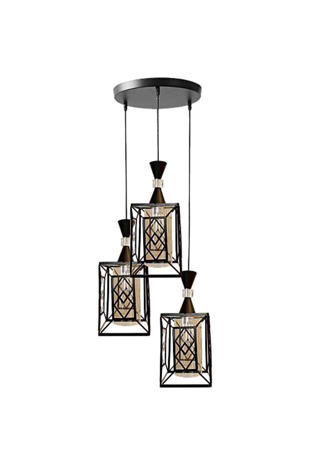 نجف علاقي مودرن اسود E27*3 - 2