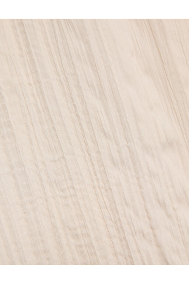 Pliseli Geniş Paça Pantolon - 4