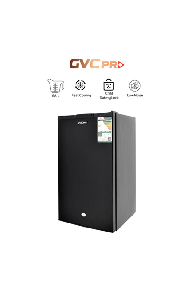 ثلاجة بباب واحد، سعة 85 لترًا، لون أسود - GVCRF-140 B