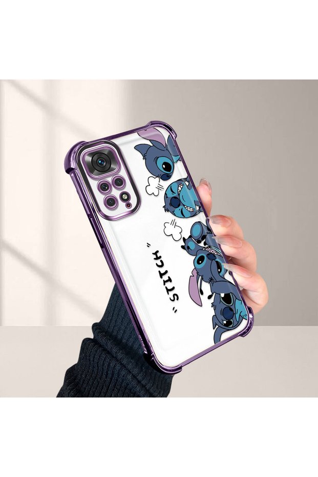 Redmi Note 11 Compatible Cartoon Stitch Pattern Shatter-Resistant Phone Case
