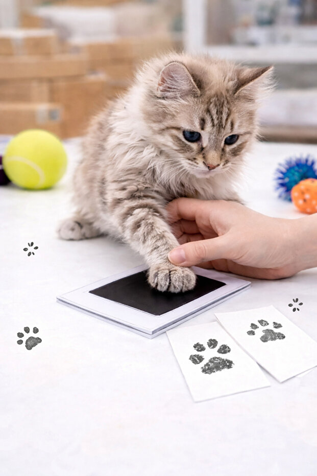 Cat & Dog Paw Print Removal Apparatus | Pati Printing Pad + Card | Souvenir Set