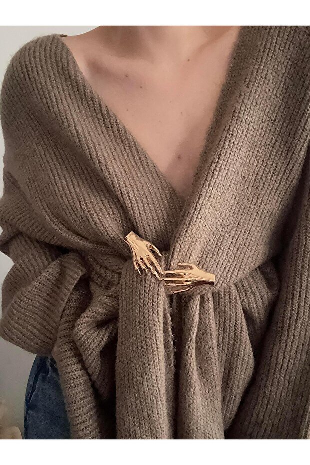 Gold Hands Broş - 1