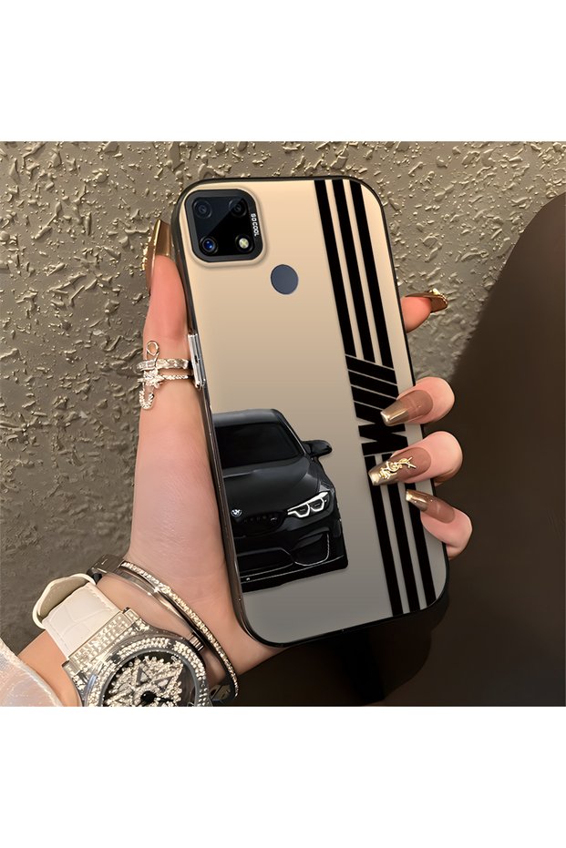 حافظة صلبة رفيعة مضادة للسقوط متوافقة مع Realme C15 بنمط BMW