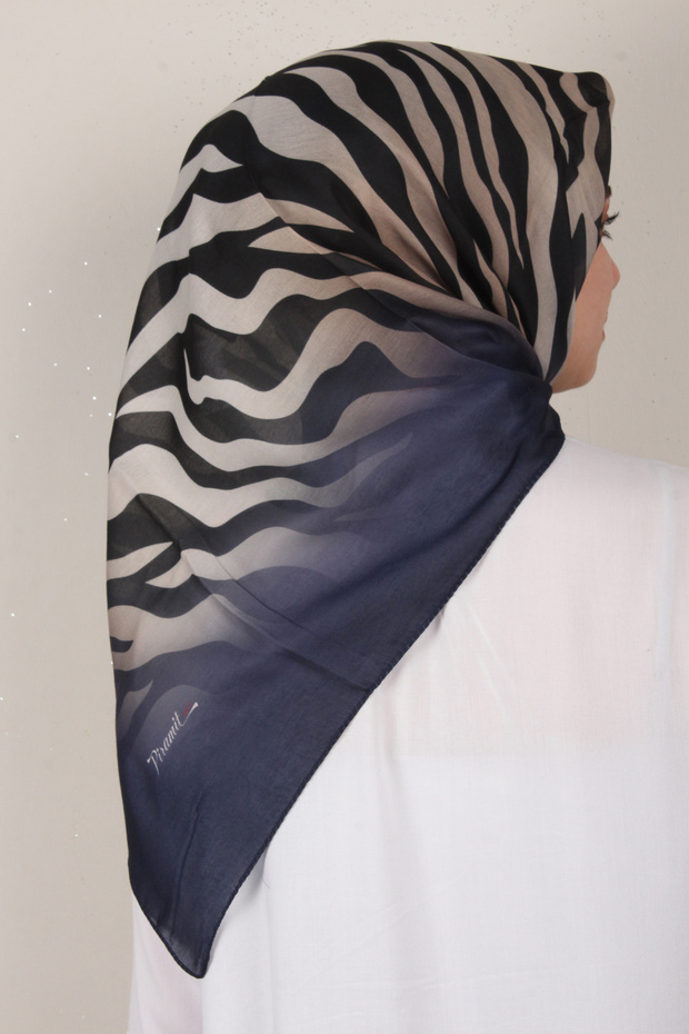 Nirvana Soft Eşarp 3342-5 Lacivert - 3