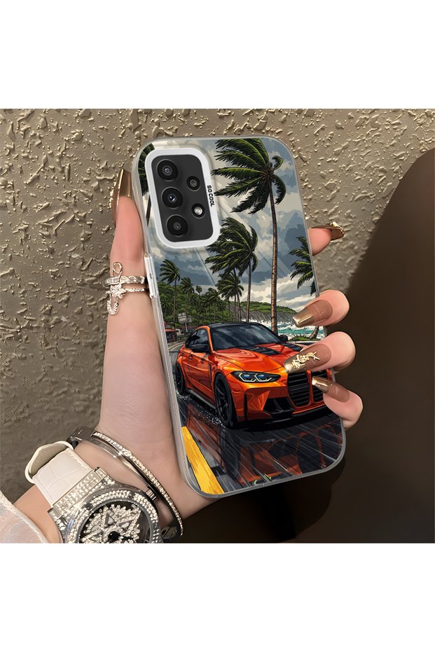 Classic Car Pattern Anti-Fall Slim Hard Case Compatible with Samsung Galaxy A23