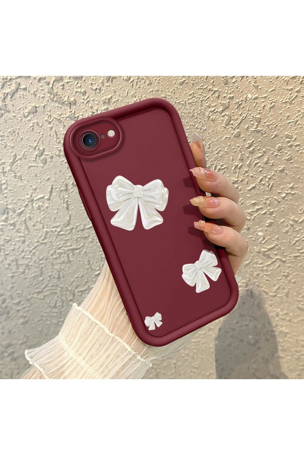 High Quality Bow Ribbon Silicone Phone Case Compatible with iPhone 7/8/Se 2020 2022