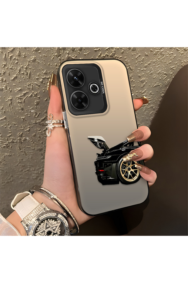 Sports Car Pattern Anti Fall Slim Hard Case Compatible with Poco M6 4g