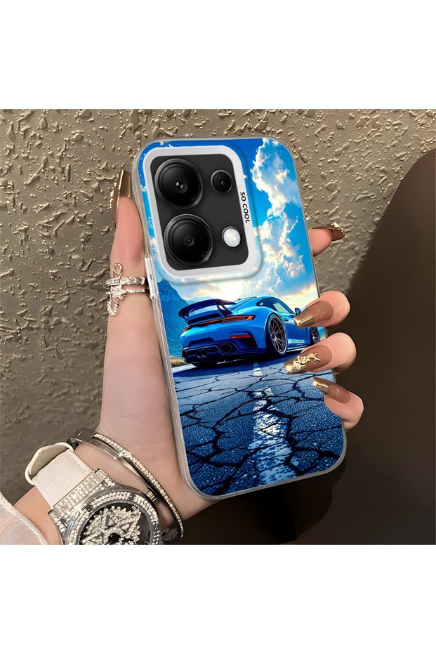 Sports Car Pattern Anti Fall Slim Hard Case Cover Compatible with Poco M6 Pro 4g