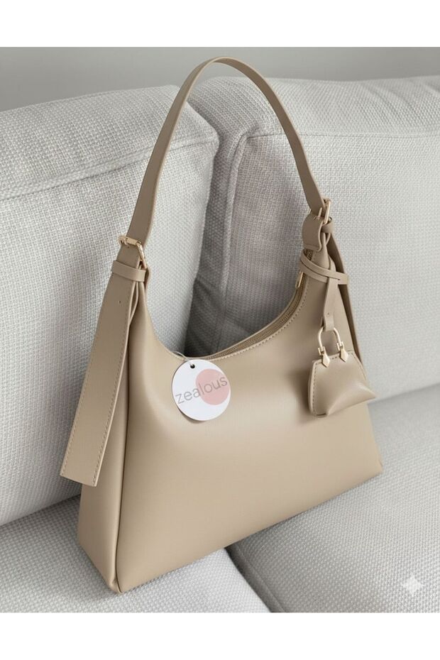 Strap Buckle Detail Mini Wallet Women’s Black Faux Leather Shoulder Bag