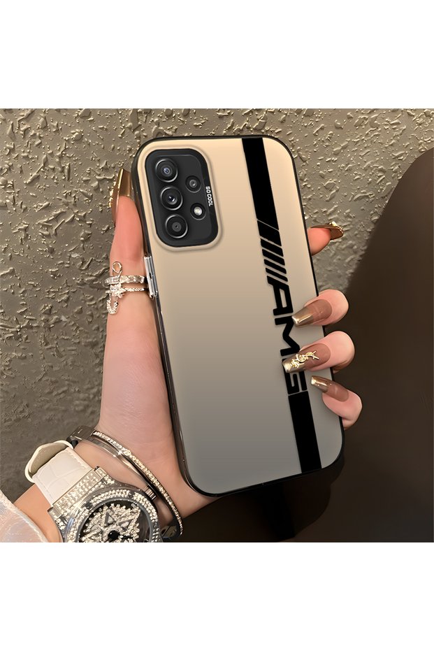 Amg Pattern Anti Fall Slim Hard Case Compatible with Samsung Galaxy A52