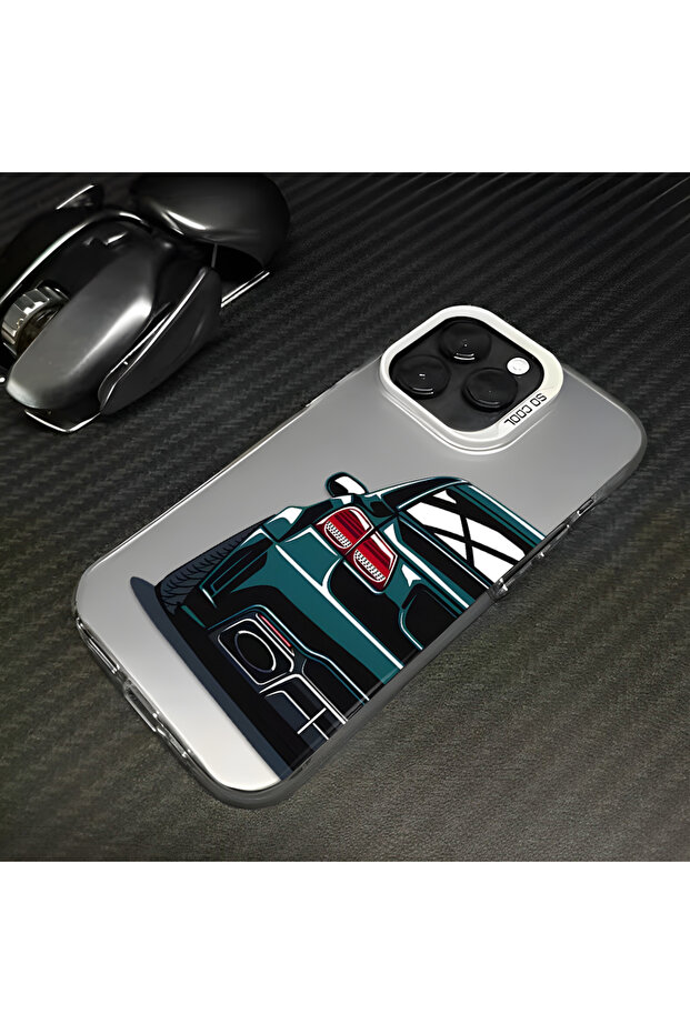 حافظة صلبة رفيعة مضادة للسقوط بنمط السيارة متوافقة مع هاتف iPhone 16 - 7