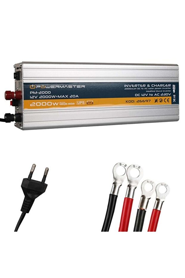 PM-2000 12 Volt - 2000 Watt Şarjlı UPS'li Inverter - 1
