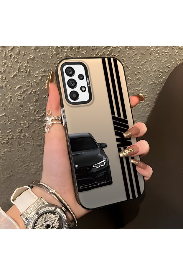 Anti-Fall Slim Hard Case Compatible with Samsung Galaxy A73 with Bmw Pattern