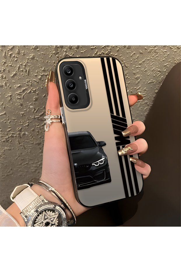 Anti-Fall Slim Hard Case Compatible with Samsung Galaxy A25 with Bmw Pattern