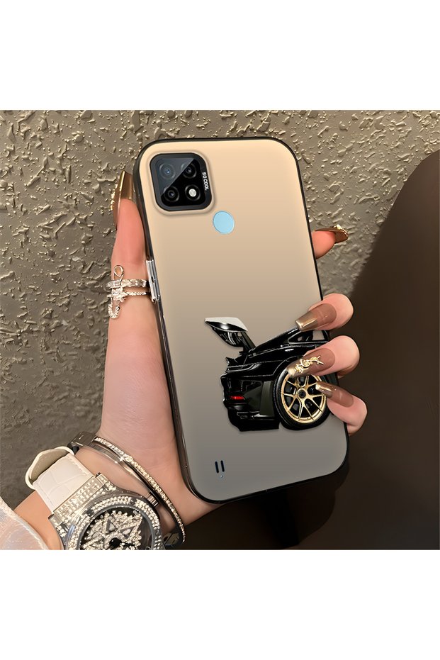 Sporting Car Pattern Anti Fall Slim Hard Case Compatible with Realme C21