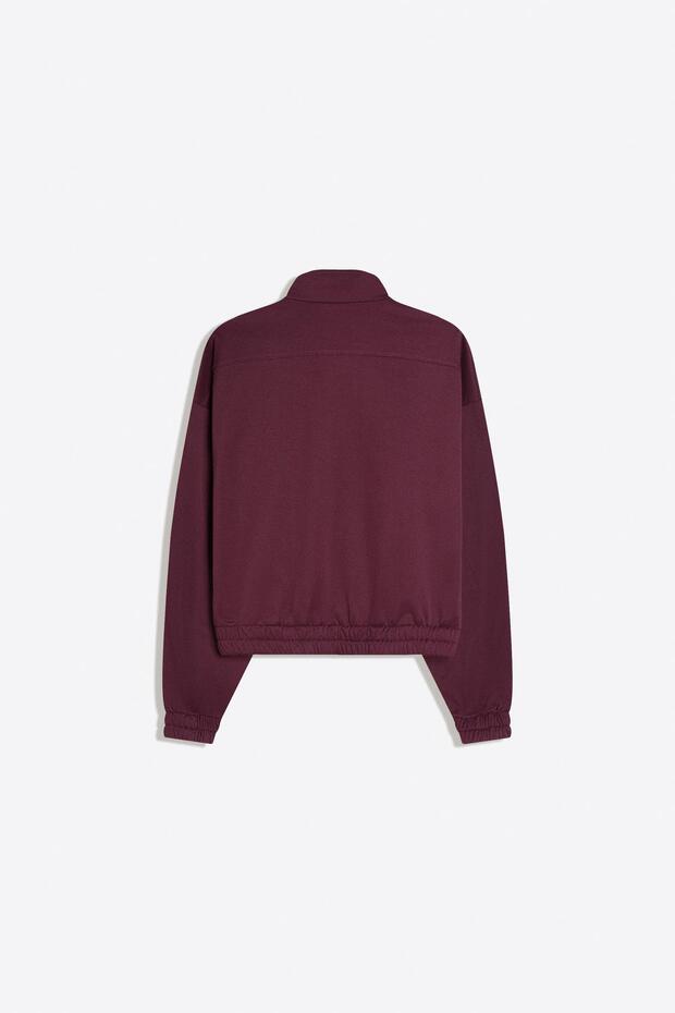 Fermuarlı baskılı sweatshirt - 6