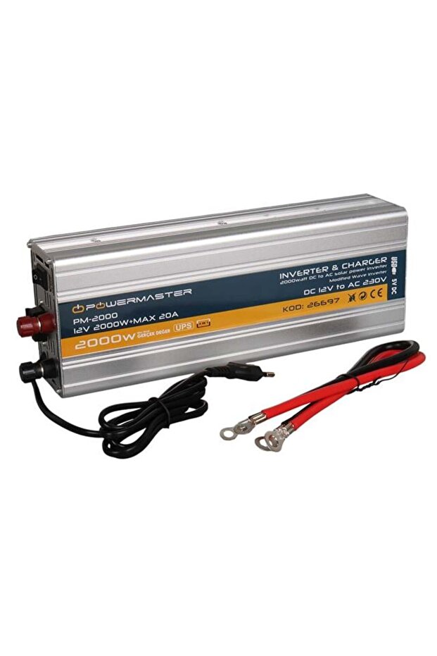 PM-2000 12 Volt - 2000 Watt Şarjlı UPS'li Inverter - 2